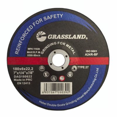 Hızlı ve temiz kesimler için monokristalin erimiş alümina abrazivli 7 " x 1/4 " x 7/8 " metal öğütme diskleri