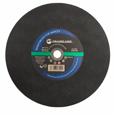 Çimenlik 14" Paslanmaz Çelik Kesme Diskleri Monokristalin Erimiş Alümina Sıvıcı R Sınıfı Sertliği 355x4.0x25.4mm Çaprazlığı