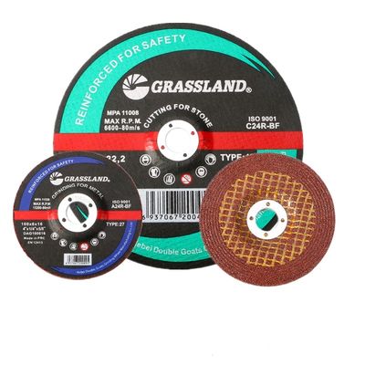 Paslanmaz Çelik Parlatma İçin 4 In X 1/4 In X 5/8 In Resin Bonded T27 Taşlama Taşı