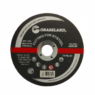4" 105mm X1.2 mm X 16mm Paslanmaz Çelik Kesme Diskleri Alüminyum oksit aşındırıcı çamur kullanan açılı öğütücüEN 12413