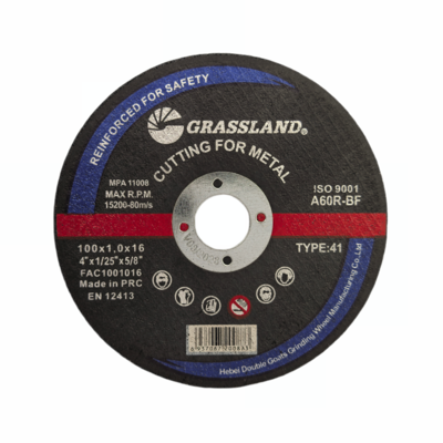 Düz ve çipsiz kesimler için 4 inçlik metal öğütme diskleri 100mm x 1mm x 16mm Sürekli Tekerlek Blade Sert Alüminyum oksit aşındırıcı 80 m/s