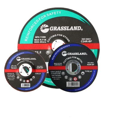 Paslanmaz çelik ve reçine bağlı malzemelerle demir dışı metal üzerinde hızlı düz ve temiz kesimler için 125 mm kesme diskleri