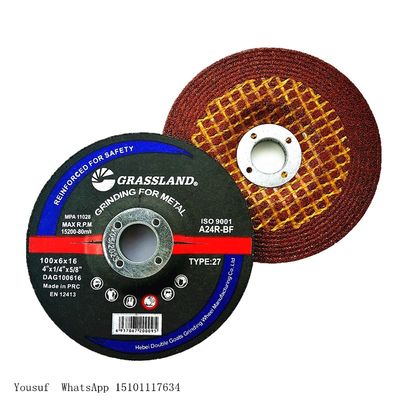 Açılı Taşlama için 80m/S Metal Çelik 4&quot; 100 X 6 X 16mm Zımpara Taşlama Taşları