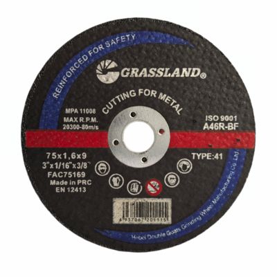 Düz ve çipsiz kesimler için 3 inçlik metal öğütme diskleri 75mm x 1.6mm x 9mm Sürekli Tekerlek Blade Sert Alüminyum oksit aşındırıcı 80 m/s